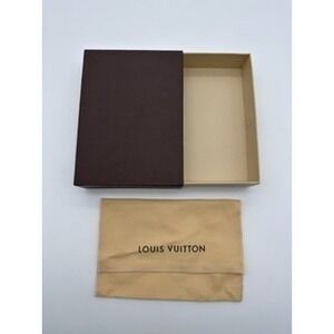 Louis Vuitton Box and Dust Bag Set Brown Excellent Authentic 5.25"x7.25"x1.25"